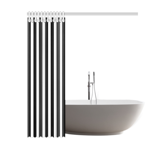 Black And White Stripes Cool Design Shower Curtain 60"x72"