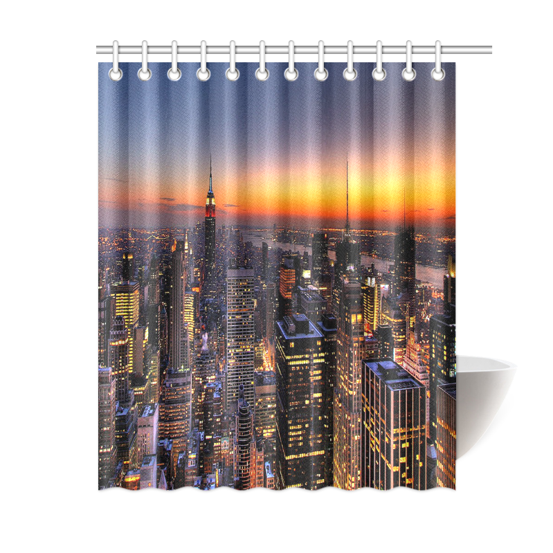 New York City Night Shower Curtain 60"x72"