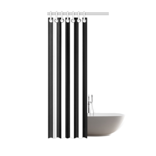 Black And White Stripes Cool Design Shower Curtain 36"x72"