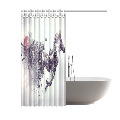 Custom Broken Zebra Cool Design Artsadd Shower Curtain 60"x72"