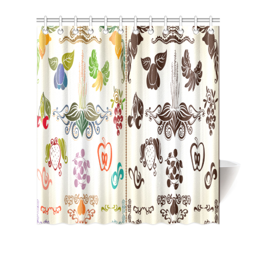 Beautiful Plant Pattern Hot Sale Artsadd Design1 Shower Curtain 66"x72"