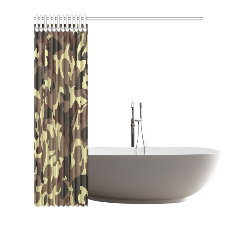 Army Camouflage Shower Curtain 66"x72"