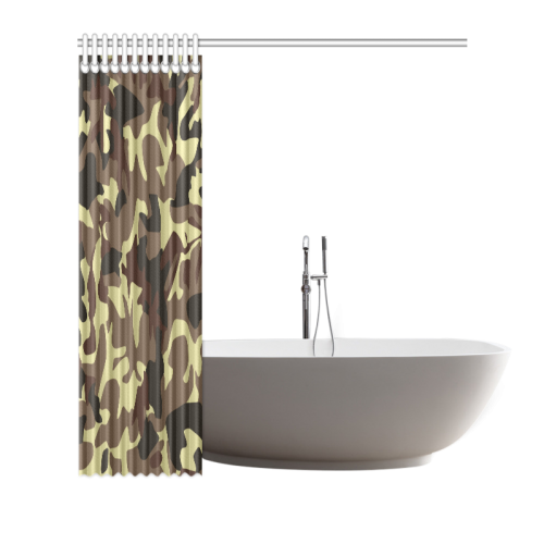 Army Camouflage Shower Curtain 66"x72"
