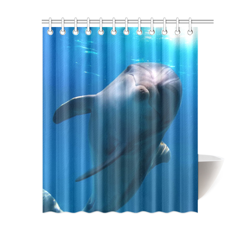 Lovely Gentle Dolphins Shower Curtain 60"x72"