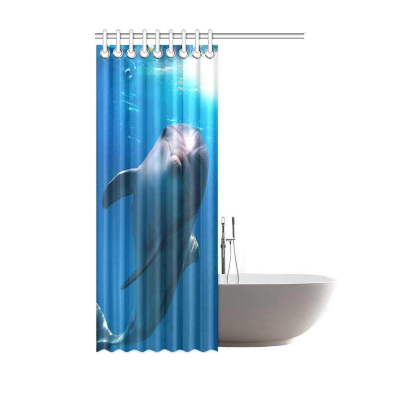 Lovely Gentle Dolphins Shower Curtain 48"x72"