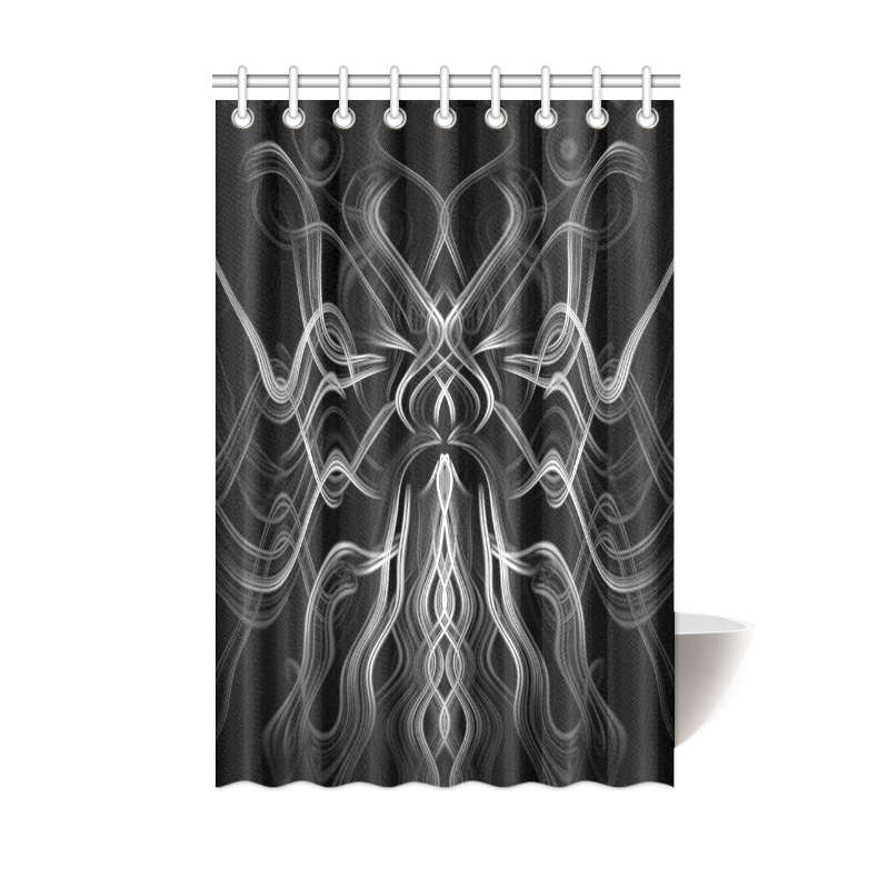 Tribal Cool Black And White Custom Stylish Shower Curtain 48"x72"