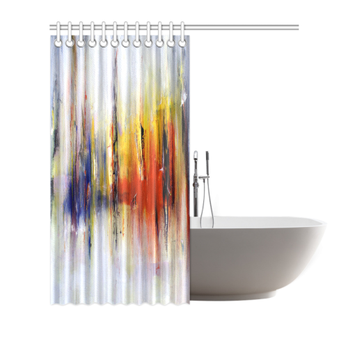 Abstract Colorful Paintings or Graffiti Design Shower Curtain 66"x72"