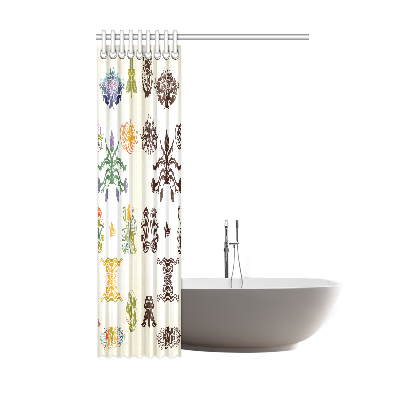 Beautiful Plant Pattern Hot Sale Artsadd Design Shower Curtain 48"x72"