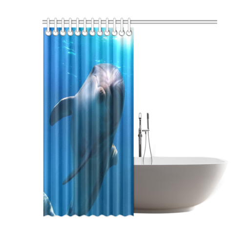 Lovely Gentle Dolphins Shower Curtain 60"x72"