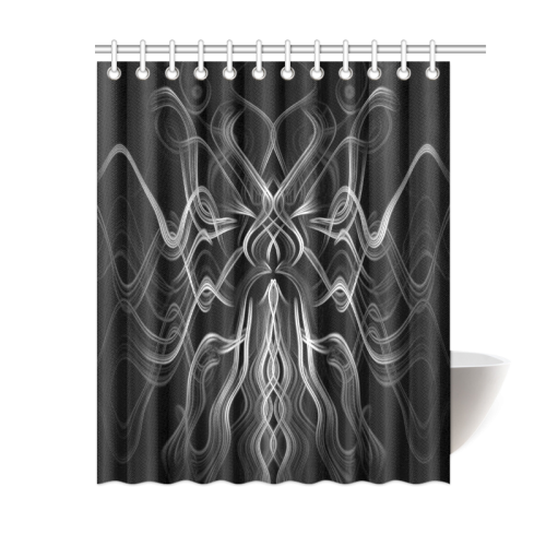 Tribal Cool Black And White Custom Stylish Shower Curtain 60"x72"