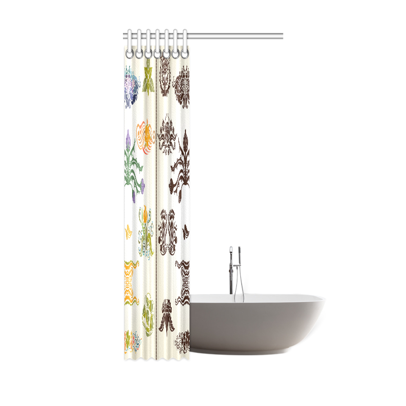 Beautiful Plant Pattern Hot Sale Artsadd Design Shower Curtain 36"x72"