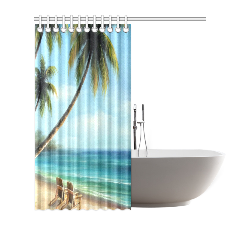 Beach Shower Curtain 66"x72"