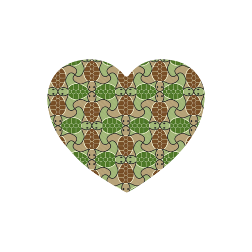 Cute turtle abstract pattern Heart-shaped Mousepad