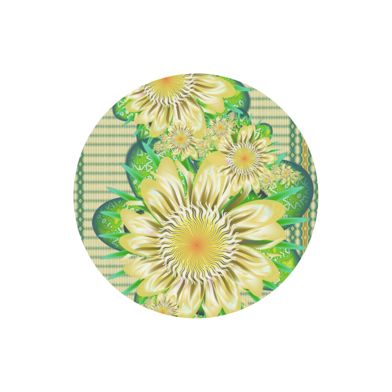 Realism beautiful flower pattern Round Mousepad