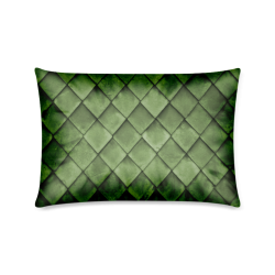 Green texture pattern Custom Zippered Pillow Case 16"x24"(Twin Sides)