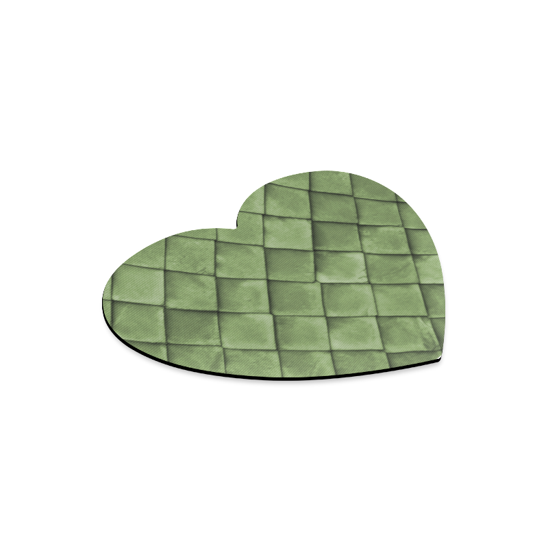 Green texture pattern Heart-shaped Mousepad