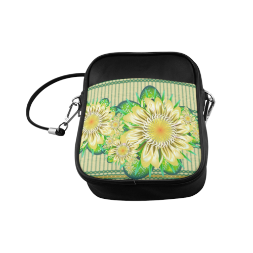 Realism beautiful flower pattern Sling Bag (Model 1627)