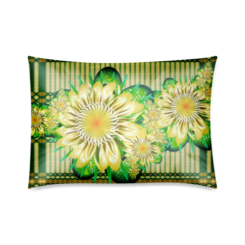 Realism beautiful flower pattern Custom Zippered Pillow Case 20"x30"(Twin Sides)