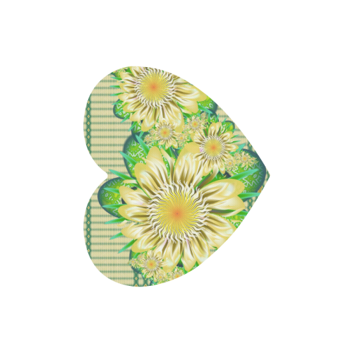 Realism beautiful flower pattern Heart-shaped Mousepad