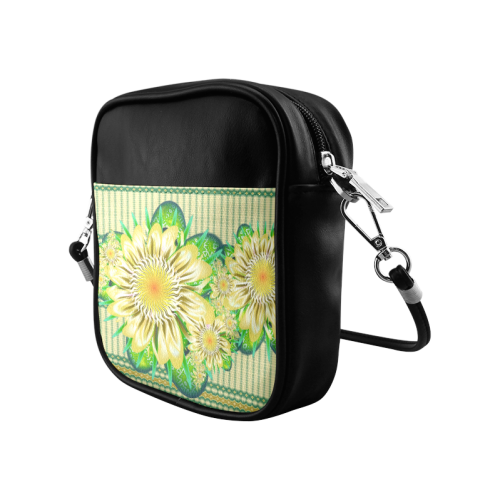 Realism beautiful flower pattern Sling Bag (Model 1627)