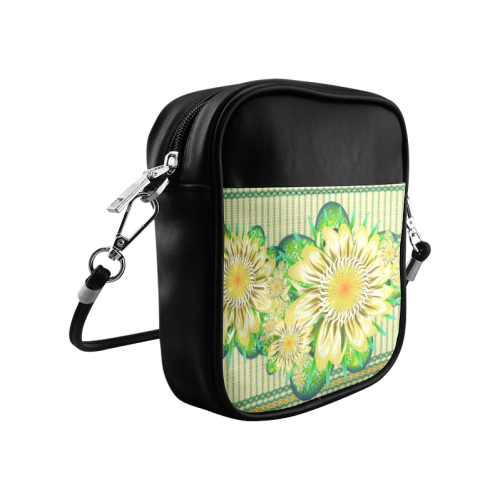 Realism beautiful flower pattern Sling Bag (Model 1627)