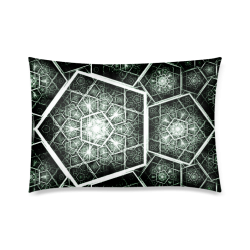 Retro geometric art graphics Custom Zippered Pillow Case 20"x30"(Twin Sides)