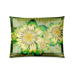 Realism beautiful flower pattern Custom Zippered Pillow Case 20"x26"(Twin Sides)