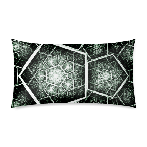 Retro geometric art graphics Rectangle Pillow Case 20"x36"(Twin Sides)