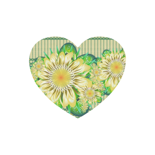 Realism beautiful flower pattern Heart-shaped Mousepad