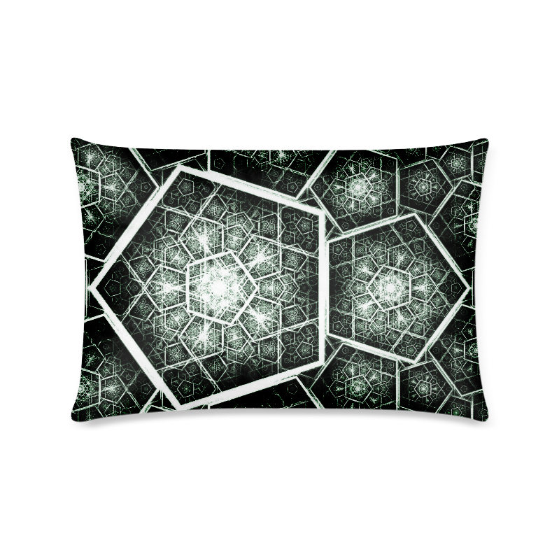 Retro geometric art graphics Custom Zippered Pillow Case 16"x24"(Twin Sides)