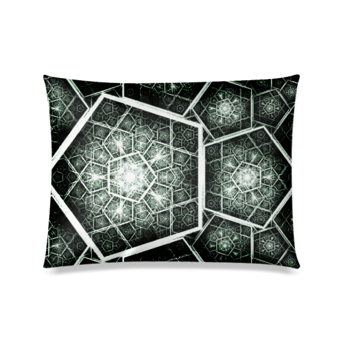 Retro geometric art graphics Custom Zippered Pillow Case 20"x26"(Twin Sides)