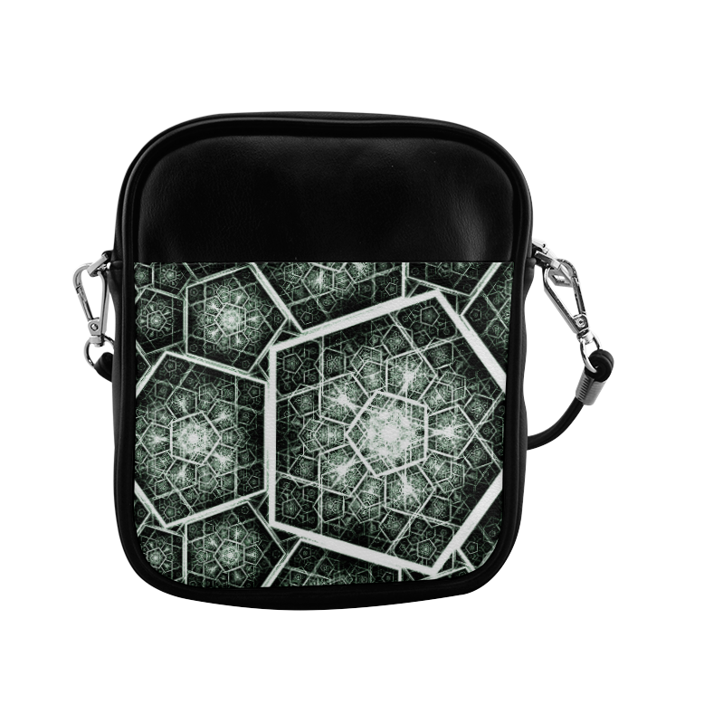 Retro geometric art graphics Sling Bag (Model 1627)
