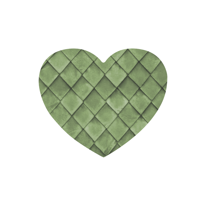 Green texture pattern Heart-shaped Mousepad