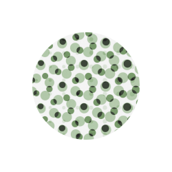Green geometric circular pattern Round Mousepad