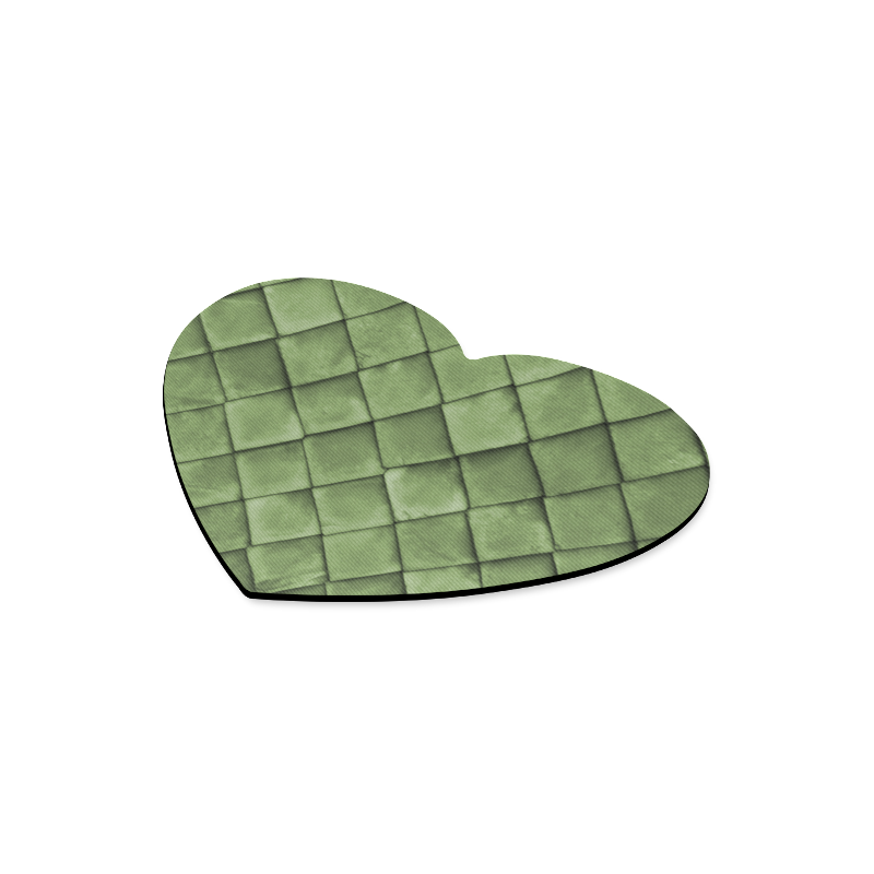 Green texture pattern Heart-shaped Mousepad