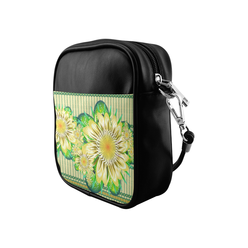 Realism beautiful flower pattern Sling Bag (Model 1627)