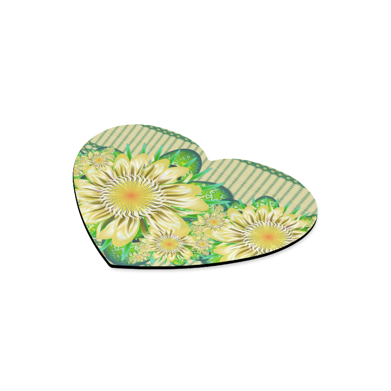 Realism beautiful flower pattern Heart-shaped Mousepad