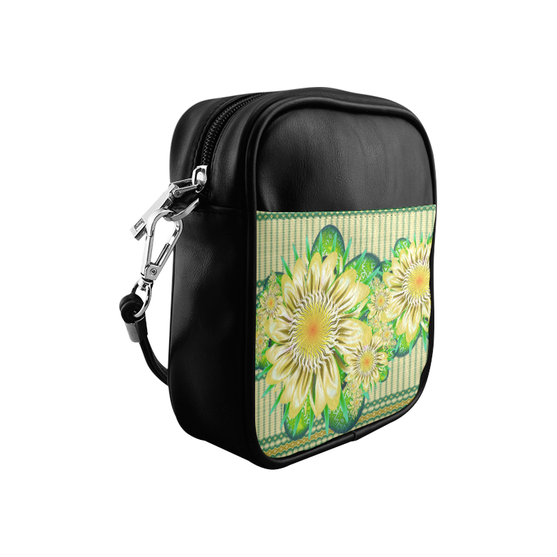 Realism beautiful flower pattern Sling Bag (Model 1627)