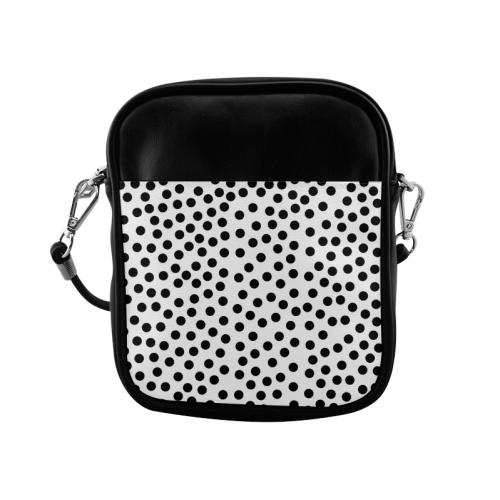 Black Polka Dot Design Sling Bag (Model 1627)
