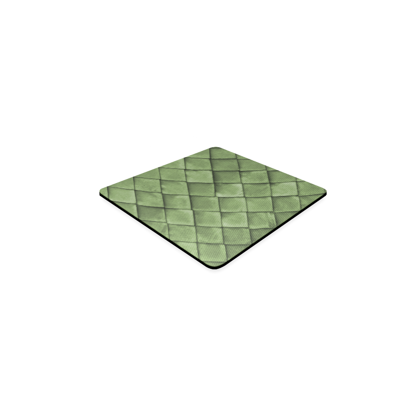 Green texture pattern Square Coaster