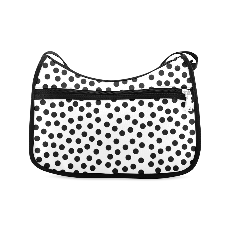 Black Polka Dot Design Crossbody Bags (Model 1616)