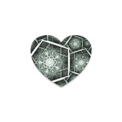 Retro geometric art graphics Heart Coaster