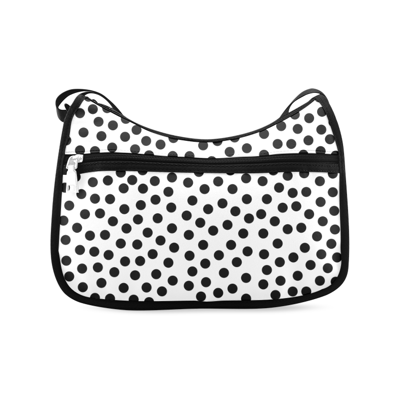 Black Polka Dot Design Crossbody Bags (Model 1616)