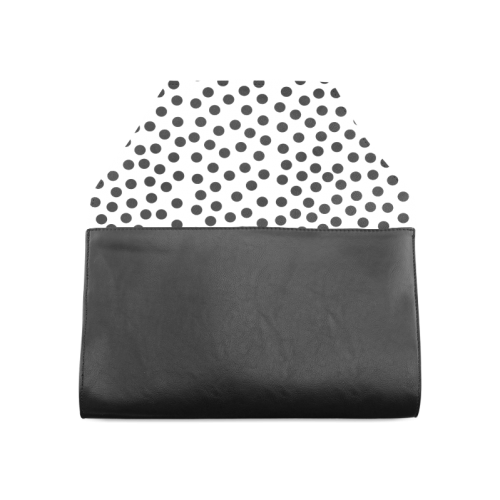 Black Polka Dot Design Clutch Bag (Model 1630)