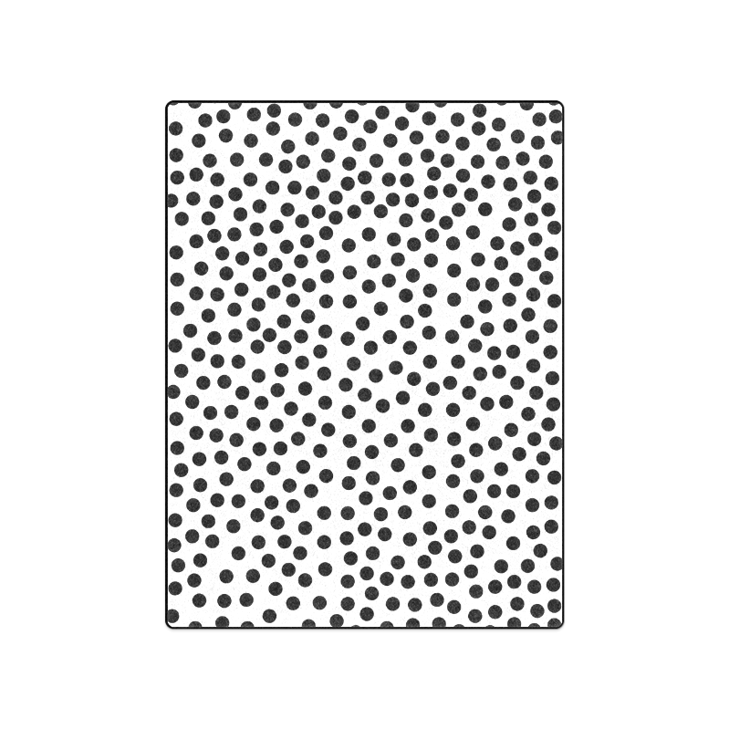 Black Polka Dot Design Blanket 50"x60"