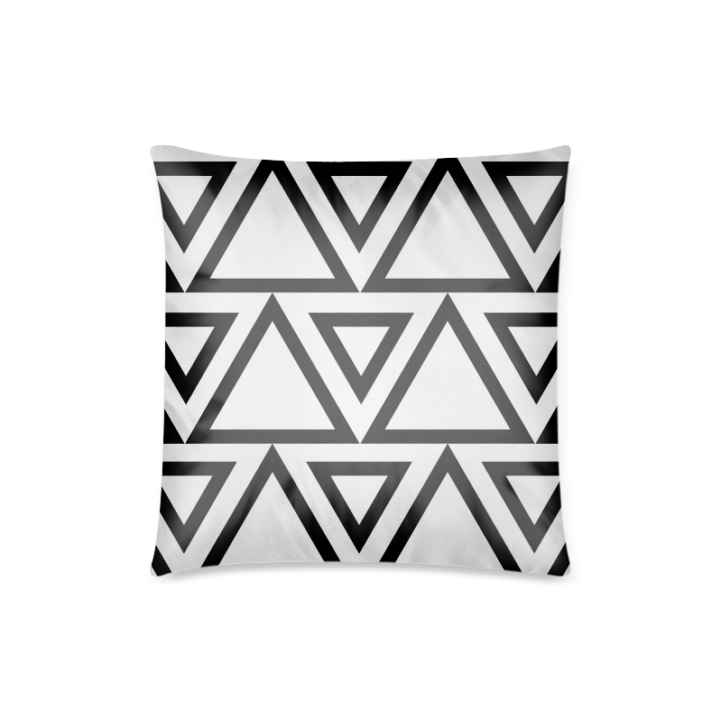 Black and white Custom Zippered Pillow Case 18"x18"(Twin Sides)