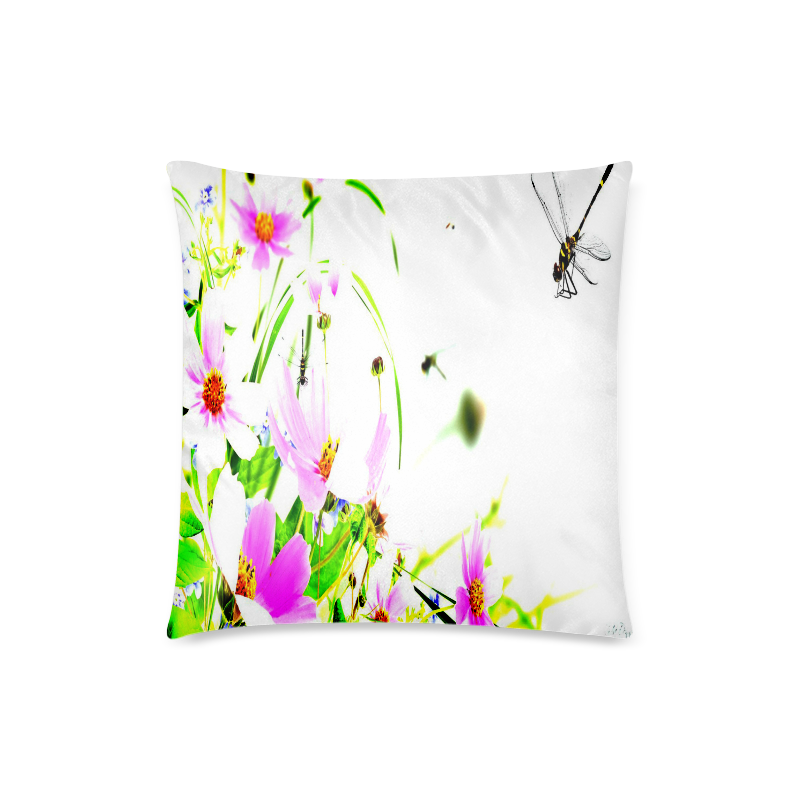 Summer landscape Custom Zippered Pillow Case 18"x18"(Twin Sides)