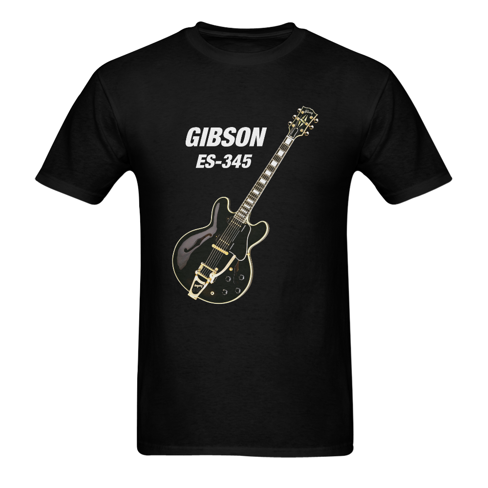 Black gibson-es-345 Sunny Men's T- shirt (Model T06)