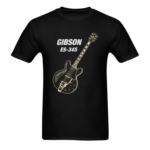 Black gibson-es-345 Sunny Men's T- shirt (Model T06)