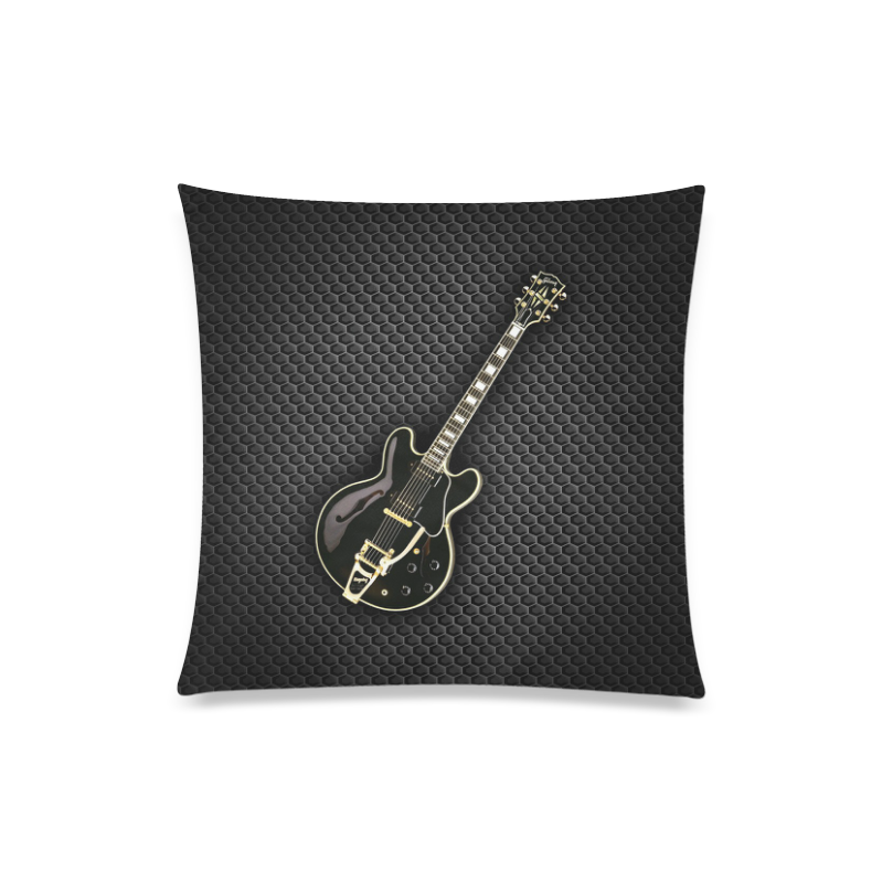 Black gibson-es-345 Custom Zippered Pillow Case 20"x20"(Twin Sides)